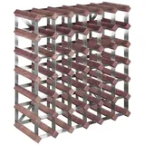 vidaXL Weinregal für 42 Flaschen Braun Massivholz Kiefer