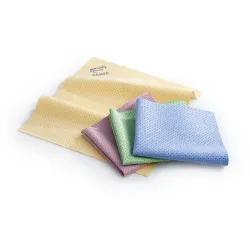MEGA Clean Professional Mikrofaser Kunstledertuch gelocht 102 + Druck , 1 Stück, Farbe: gelb, mit hygi.de Logo