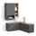 livinity® Wohnwand, Piave Anthrazit, 5 Teile