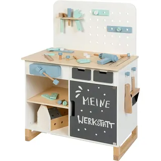 Musterkind Werkbank Fagus, weiß/natur,