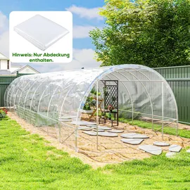 Outsunny Gewächshausfolie wasserdicht UV Schutz, Kunststoff, Transparent