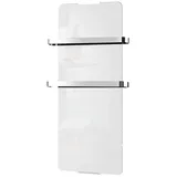 Chemin'Arte Badheizkörper Elektrisch 1200W, Handtuchwärmer Elektrisch, Handtuchtrockner Elektrisch, Handtuchheizkörper Elektrisch Termostat Wärmeabgabe, 120x46cm Weiß