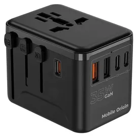 mobile origin GaN 35W Travel Adapter PW4 EU/UK/US/AUS 3x USB-C 2x USB-A
