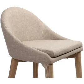 miliboo Design-Hochstuhl Holz Polyester Beige SHANA