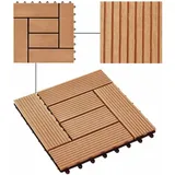 vidaXL Terrassenfliese 30 x 30 cm teak
