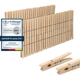 VonBueren Wäscheklammern Holz groß 100er Pack
