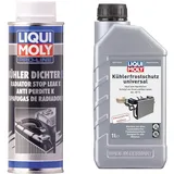 LIQUI MOLY Pro-Line Kühlerdichter K | 250 ml | Kühleradditiv | Art.-Nr.: 5178 & Kühlerfrostschutz universal | 1 L | Kühlerschutz | Art.-Nr.: 21313
