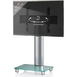 VCM Tosal TV-Standfuß silber/Mattglas