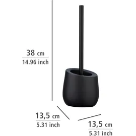 Wenko WC-Garnitur Mod. Badi Schwarz Keramik