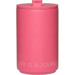 Design Letters Life is a Journey Thermobecher rosa