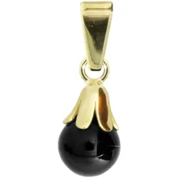 Ketten-Anhänger OSTSEE-SCHMUCK "Ostsee-Schmuck Anhänger Glocke Anhänger Glocke", gelb, Schmuckanhänger, Damen, 17 x 6mm, Gelbgold 333, 0.7 g