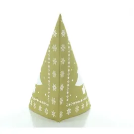 sovie HOME Serviette White Tree in Gold aus Linclass® Airlaid, 40 x 40 cm, 12 Stück