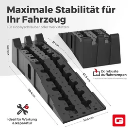 GENTOR Auffahrrampe 2er Set bis 5 Tonnen