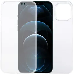 Apple iPhone 12 Pro Max Hülle Case 360 Handy Schutz Cover Full TPU Transparent