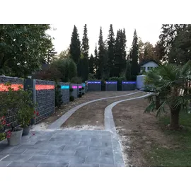 Xenon 6902 Gabionen Leuchte LED 360 Grad RGB 1,00 m mit Fernbedienung 2-er SET