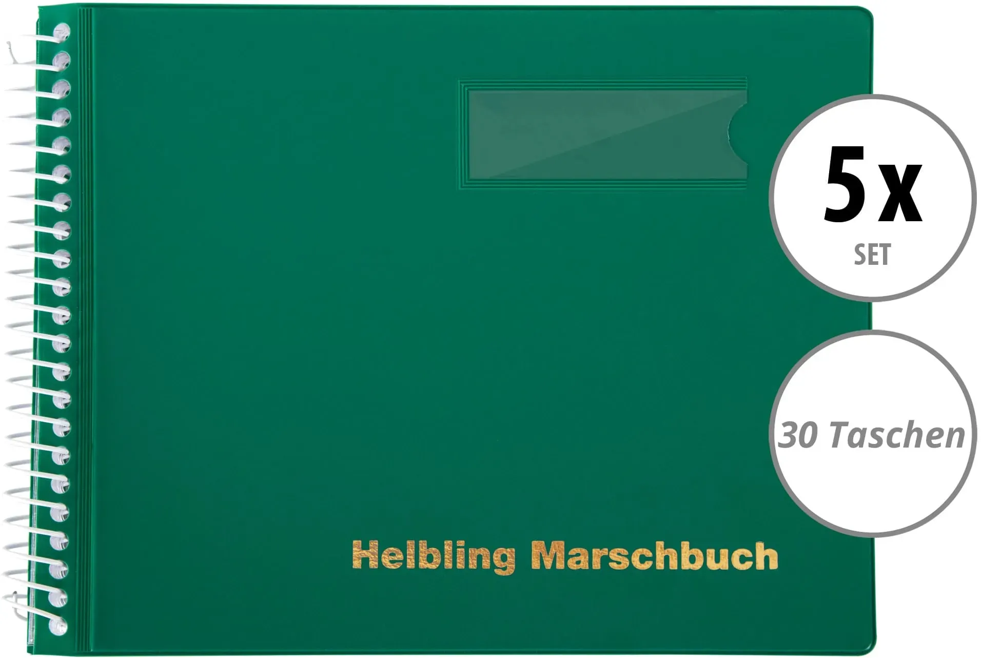 Helbling BMG30 Marschbuch grün 30 Taschen 5x Set