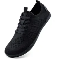 IceUnicorn Breite Barfuss Schuhe Damen Barfußschuhe Leichte Zero-Drop Atmungsaktiv Unisex Herren Minimalistische Outdoor(555Schwarz,40EU - 40 EU Weit