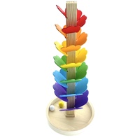 RB&G Regenbogen Musikalischer Baum Spielzeug Puzzle Murmelbahn Spiel für Kleinkinder, Interessanter Musikbaum aus Holz für Erwachsene, Kinder