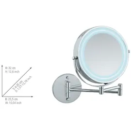 Wenko Lumi Power-Loc 3656530100 Wandspiegel LED 5-fach