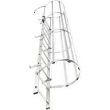 Hailo Professional Hailo Steigleiter mit Rückenschutz STM-27 Stahl verzinkt 7,84m