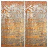 winwall Duschrückwand Duschrückwände ALU-Verbundplatte Dekor: Rost, (2-tlg), Wandverkleidung aus Alu orange|rot 100 cm x 250 cm