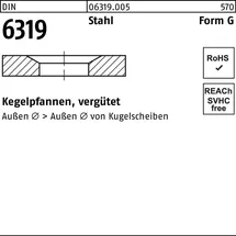 F. REYHER Nchfg. GmbH & Co. KG Kegelpfanne DIN 6319 FormG G 14,2 x 36 x 6 cm 50 Stück