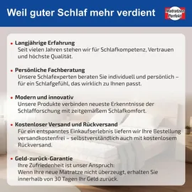 Matratzen Perfekt Gel-Topper 90 x 200 cm Weiß