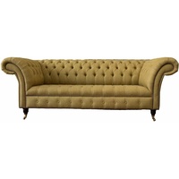 JVmoebel Chesterfield-Sofa, Sofa Dreisitzer Chesterfield Wohnzimmer Klassisch Design Sofas gelb
