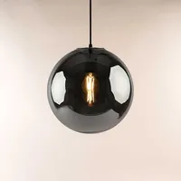 s.luce Orb 1-flg. Ø 30 cm rund schwarz/rauch