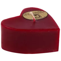 Kerzenfarm Hahn Bienenwachs-Herzkerze 1 St. rot