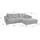 MID.YOU Ecksofa Cord 4-Sitzer Grau
