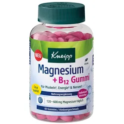 Kneipp Magnesium + B12 Gummi Himbeer 60 St