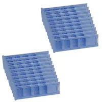 Tablettenbox Medikamentenbox Pillenbox Pillendose Spender, 1 Tag, 4-Fach, blau, 20 Stück