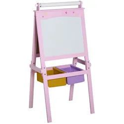 HOMCOM Kinderstaffelei MDF, Vliesstoff