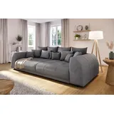 s-style möbel BIGSOFA Levana 5 Sitzer Grau Cord-Stoff