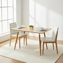 Relaxdays Esszimmertisch 110 x 75 x 70 cm weiß/natur