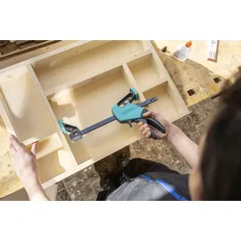 WOLFCRAFT Einhandzwinge Metall 150 mm blau