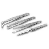 fixpoint Pinzetten-Set 4-teilig Silber