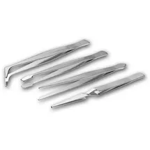 fixpoint Pinzetten-Set 4-teilig Silber