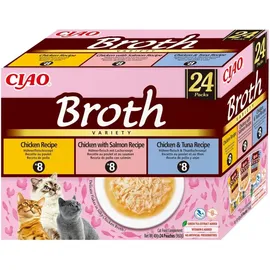 INABA Broth Mix mit Huhn, Lachs 24 x 40 g