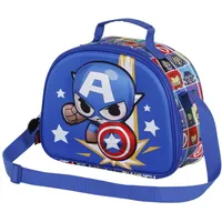 Karactermania Captain America Punch-3D Frühstückstasche, Blau