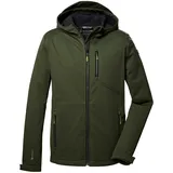 KILLTEC Herren Softshelljacke/Outdoorjacke mit abzippbarer Kapuze KOS 320 MN SFTSHLL oliv, XL,
