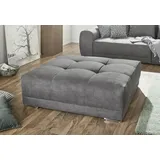 Jockenhöfer Hocker Moldau XXL Mikrofaser 120 x 39 x 120 cm Grau