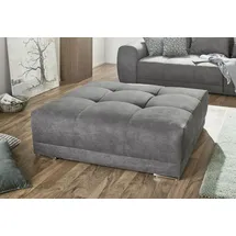 Jockenhöfer Hocker Moldau XXL Mikrofaser 120 x 39 x 120 cm Grau