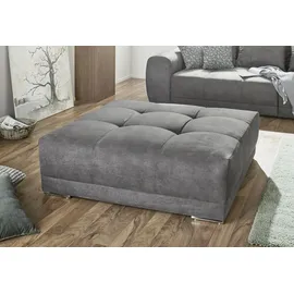 Jockenhöfer Hocker Moldau XXL Mikrofaser 120 x 39 x 120 cm Grau