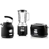 Westinghouse Retro Frühstücks-Set schwarz 3-tlg. inkl. Standmixer