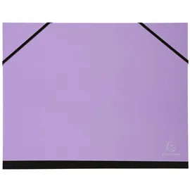 Exacompta 25660E Aquarel Zeichenmappe mit 2 Gummizügen, innen schwarzes Papier, Rücken aus Leinen, 28x38 cm - Format zum Abheften B4 (250 x 353 mm) - 1 Stück Zufallsfarbe