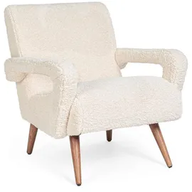 BIZZOTTO Sessel Berna Teddy-Stoff weiß
