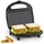 snailar Sandwichtoaster, 2 Scheiben Sandwichmaker mit Flachplatten, Antihaft, Kühler Griff, 750W, Schwarz