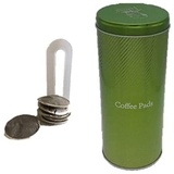 James Premium Kaffeepaddose - Kaffeepads Dose hält die Pads länger frisch - Pad Dose für Kaffeepads GRÜN - auch geeignet für Senseo Pads - Plus Padheber